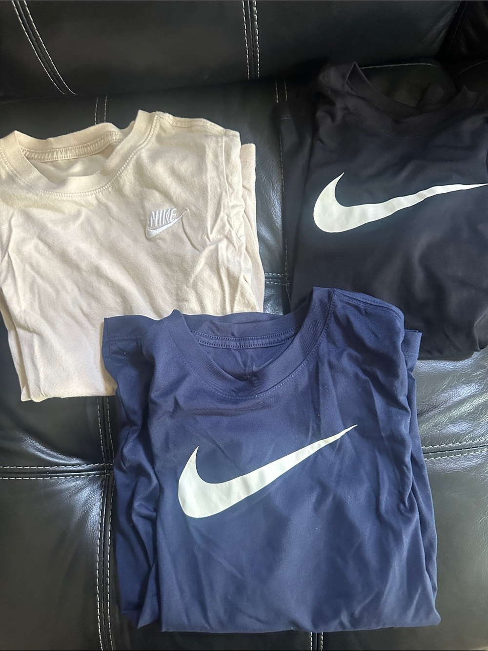Nike Kids Short Sleeve Tee Trio - White, Black, Navy